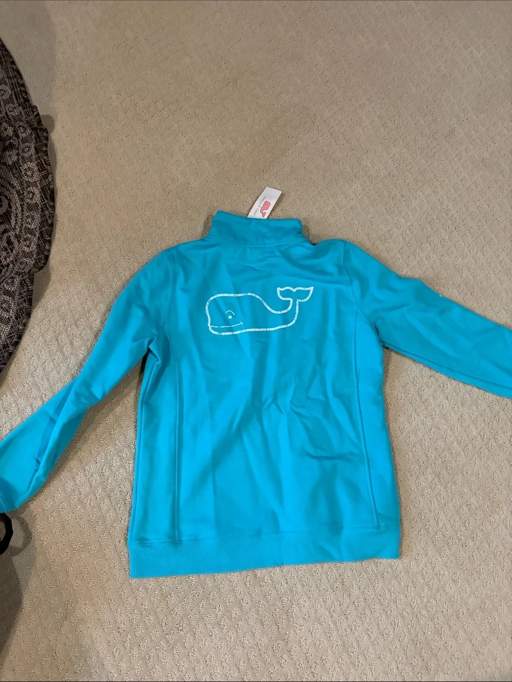 Vineyard Vines Men's Bright Turquoise Quarter-Zip Pullover
